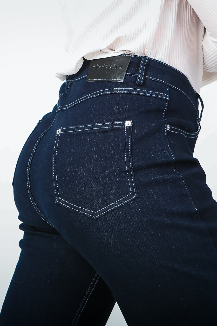 Column Straight High Waist Navy