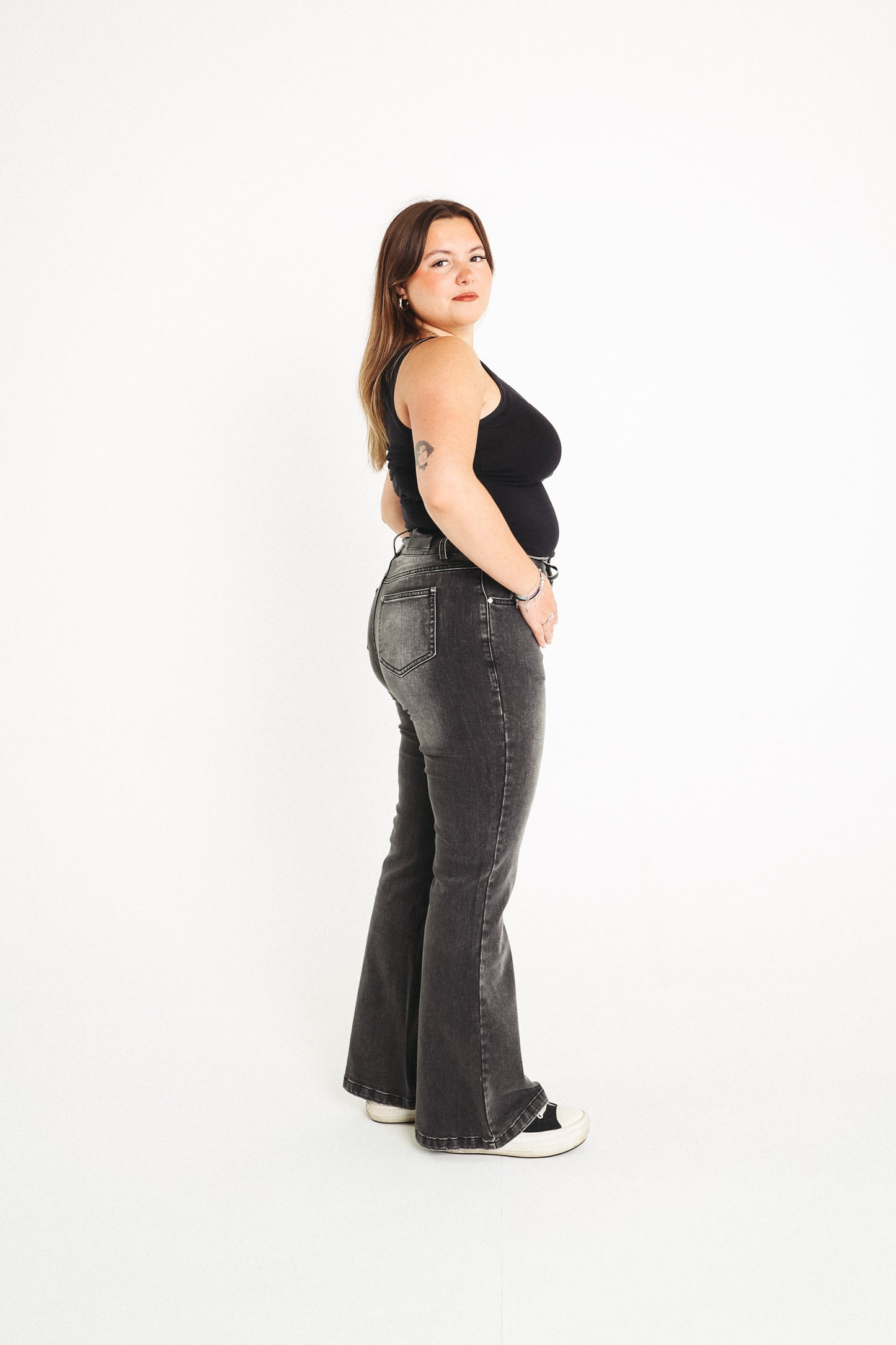 Flared Dark Grey