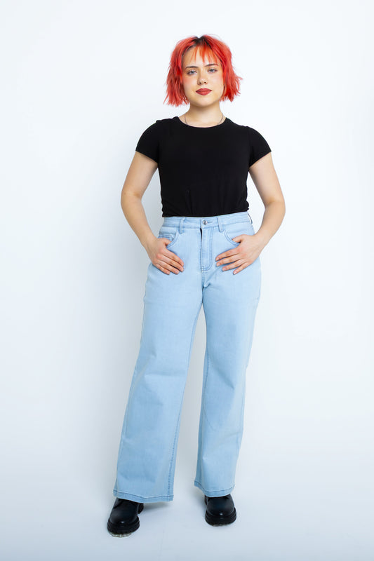 Baggy Baby Blue High Waist